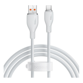 Cablu de date Baseus P10355703221-01, USB-A male - USB-C male, 2m, White