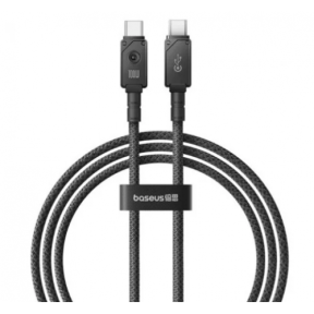 Cablu de date Baseus P10355800111-01, USB-C male - USB-C male, 2m, Black