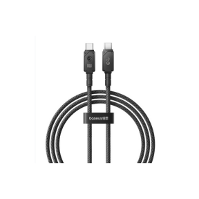Cablu de date Baseus P10355800221-01, USB-C male - USB-C male, 2m, Black