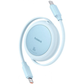 Cablu de date Baseus Free2Pull Mini, USB-C male - USB-C male, 1m, Blue