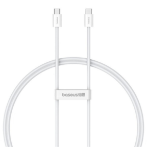 Cablu de date Baseus Superior, USB-C male - USB-C male, 1 m, White