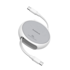 Cablu de date Baseus Free2Draw Mini, USB-C male - USB-C male, 1m, White