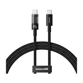 Cablu de date Baseus Gem, USB-C male - USB-C male, 2m, Black
