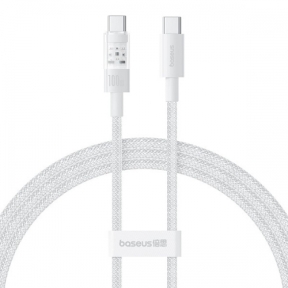 Cablu de date Baseus Gem, USB-C male - USB-C male, 1m, White