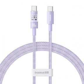 Cablu de date Baseus Gem, USB-C male - USB-C male, 1m, Purple