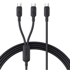 Cablu de date Baseus Pudding, 2 x USB-C - USB-C, 1.5 m, Black