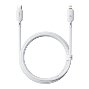 Cablu de date Baseus Silky, USB-C male - Lightning, 2 m, Black
