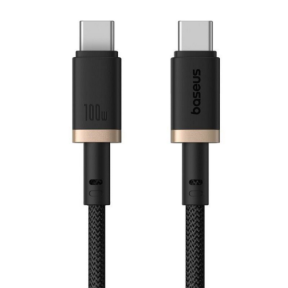 Cablu de date Baseus Dura, USB-C male - USB-C male, 2 m, Black-Gold