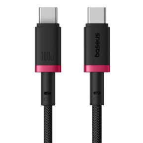 Cablu de date Baseus Dura, USB-C male - USB-C male, 2 m, Black-Pink