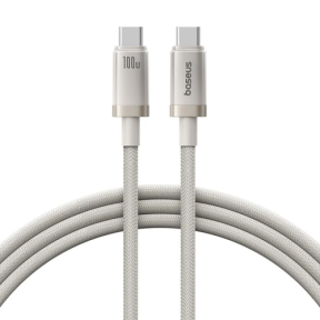 Cablu de date Baseus Titanium, USB-C male - USB-C male, 1m, Silver