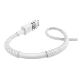 Cablu de date Baseus Display, USB-A male - USB-C male, 1 m, White