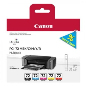 Pack Cartuse Cerneala Canon PGI-72 MBK/C/M/Y/R 6402B009