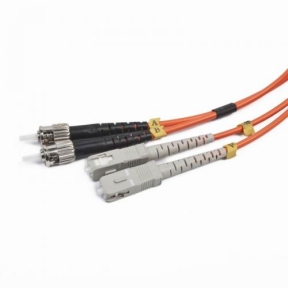 Patch Cord Fibra Optica Gembird, duplex multimode, 1m, conectori ST-SC