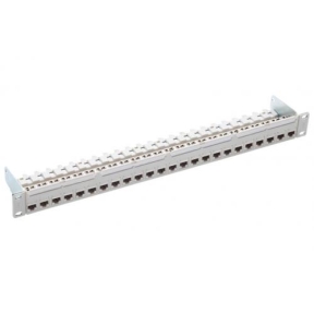 Patch Panel R&M R813489, 19inch, 1U, 24 porturi, Cat6a, STP, Gray