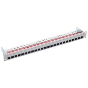 Patch Panel R&M R813490, 19inch, 1U, 24 porturi, Cat6a, UTP, Gray