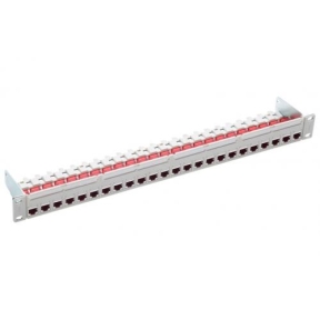 Patch Panel R&M R813493, 19inch, 1U, 24 porturi, Cat6a, STP, Gray