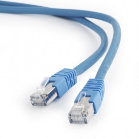 Patchcord Gembird RJ45, Cat. 6A, S/FTP, 1m, Blue