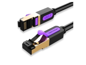 Patch cord SFTP Vention, Cat. 7, RJ-45 (T) la RJ-45 (T), 5M, , Ecranat, , , Negru, "ICDBJ" (timbru verde 0.08 lei) - 6922794741812