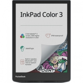 <p>PocketBook Inkpad Color 3 albastru marin - eBook Reader premium cu ecran color tactil 7.8 inch E Ink Kaleido™ 3 (capacitiv multisenzor); rezoluÈ›ie: 1404x1872 pixeli (tonuri de gri) /  702 × 936 (color); 300dpi (tonuri de gri)/150dpi (