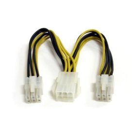 Cablu Startech PCIEXSPLIT6, PCI Express Power (6 pin, v 1.x) - 2x PCI Express Power (6 pin, v 1.x), 0.15m