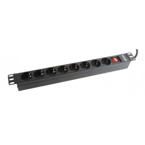 PDU Gembird EG-PDU-012, 8x Schuko, Black