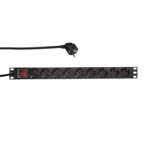 PDU Logilink PDU9C02, 9x Schuko, Black