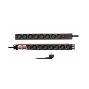 PDU Logilink PDU1601, 16 x Schuko, 2 m, Black