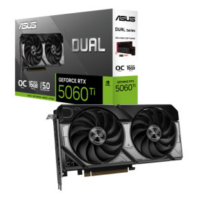 Placa video ASUS nVidia GeForce RTX 5060 Ti DUAL OC 16GB, GDDR7, 128 bit