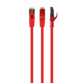 Patch Cord Gembird PP6A-LSZHCU-R-20M, Cat6a, S/FTP, 20m, Red