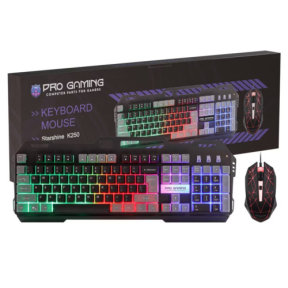 Kit PRO GAMING K250 Starshine K250 - Tastatura, RGB LED, USB, Black + Mouse Optic, RGB LED, USB, Black