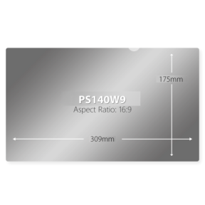 Filtru de confidentialitate V7 ScreenSentry, 14 inch, 16:9, Black