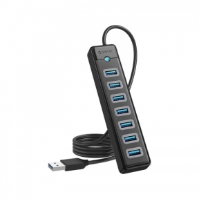 HUB USB Orico PW7U-U3-015-BK, 7x USB 3.2 gen 1, 0.15m, Black