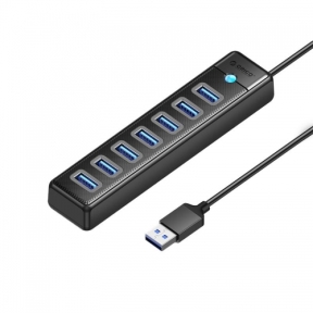 HUB USB Orico PW7U-U3-10-BK, 7x USB 3.2 gen 1, 1m, Black