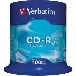 CD-R Verbatim 43551P 52x, 700MB, 100buc
