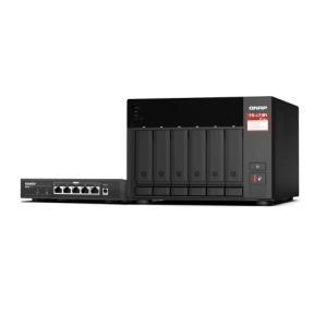 QNAP TS-673A - NAS server - with QSW-1105-5T switch