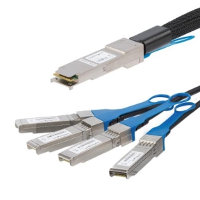 Patch cord Startech QSFP4SFP10C5, QSFP+ - SFP+, 5m, Black