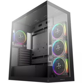 CARCASA gaming "CG580 4F V2", middle tower, ATX, fara sursa, sticla securizata, suporta 8xfan, inclus 4xfanx120mm, ARGB, negru, PSU shroud,7 sloturi expansiune, USB-C x 1, USB 3.0 x 2, audio+mic, "R-CG580-BKADA4-G-2" (timbru verde 0.32lei)