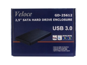Rack Extern HDD Inter-Tech Veloce GD-25612 SATA-USB3.0, 2.5inch