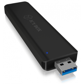 Rack SSD Raidsonic IcyBox Retractabil, SATA3, USB 3.1, M.2, Black