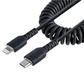 Cablu de date Startech RUSB2CLT1MBC, USB-C - Lightning, 1m, Black