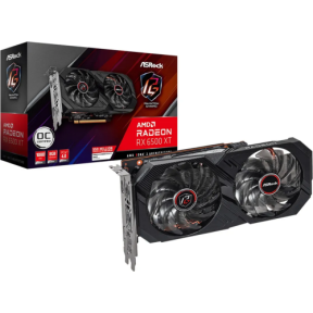 Placa video Asrock "RX 6500 XT Phantom Gaming 8GB OC", 8GB GDDR6, 64 bit, PCI Express 4.0 x8, 1 x DisplayPort 1.4a, HDMI 2.1, racire activa 2 x fan, "RX6500XT PG 8GO"