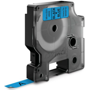 D1-TAPE 9MM X 7M/BLACK ON BLUE