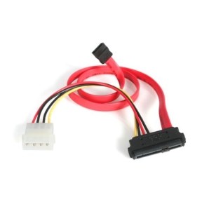 Cablu Startech SAS729PW18,  SATA + SAS 29 + 4pin, Red