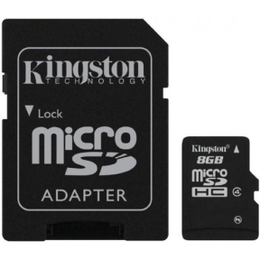 MICRO-SDHC CARD KINGSTON 8GB CL4 SDC4/8GB