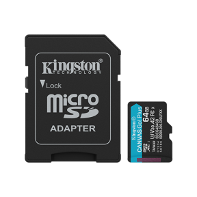 Card Kingston Canvas Go Plus MicroSD +ADP  64GB