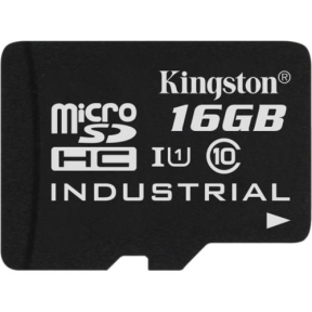 Memory Card microSDHC Kingston Industrial 16GB, Class 10, UHS-I U3, V30, A1