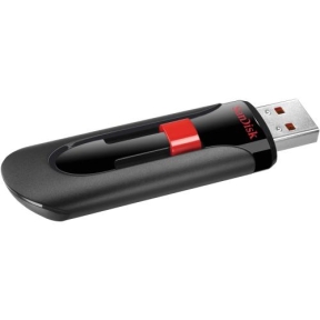 Stick Memorie SanDisk by WD Cruzer GLIDE, 64GB, USB 2.0, Black/Red