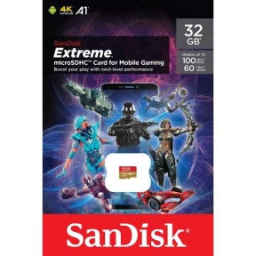 Memory Card microSDHC SanDisk by WD Extreme 32GB, Class 10, UHS-I U3, V30, A1