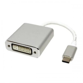 Adaptor Spacer SP-CM-DVIF-01, DVI-I female - USB-C male, Silver