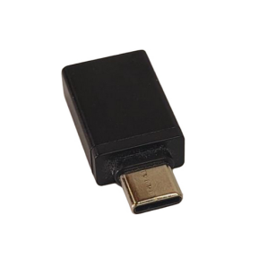 ADAPTOR Spacer pt. smartphone, de la USB 2.0 (Tata) la Type-C (Mama), negru, "SPAD-USBM-TYPECF" (timbru verde 0.08 lei)